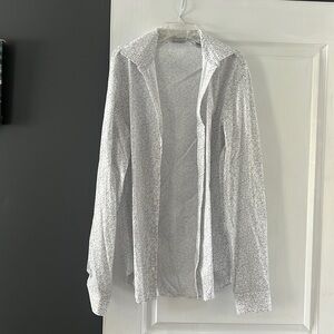 White and black men’s Kenneth Cole button up